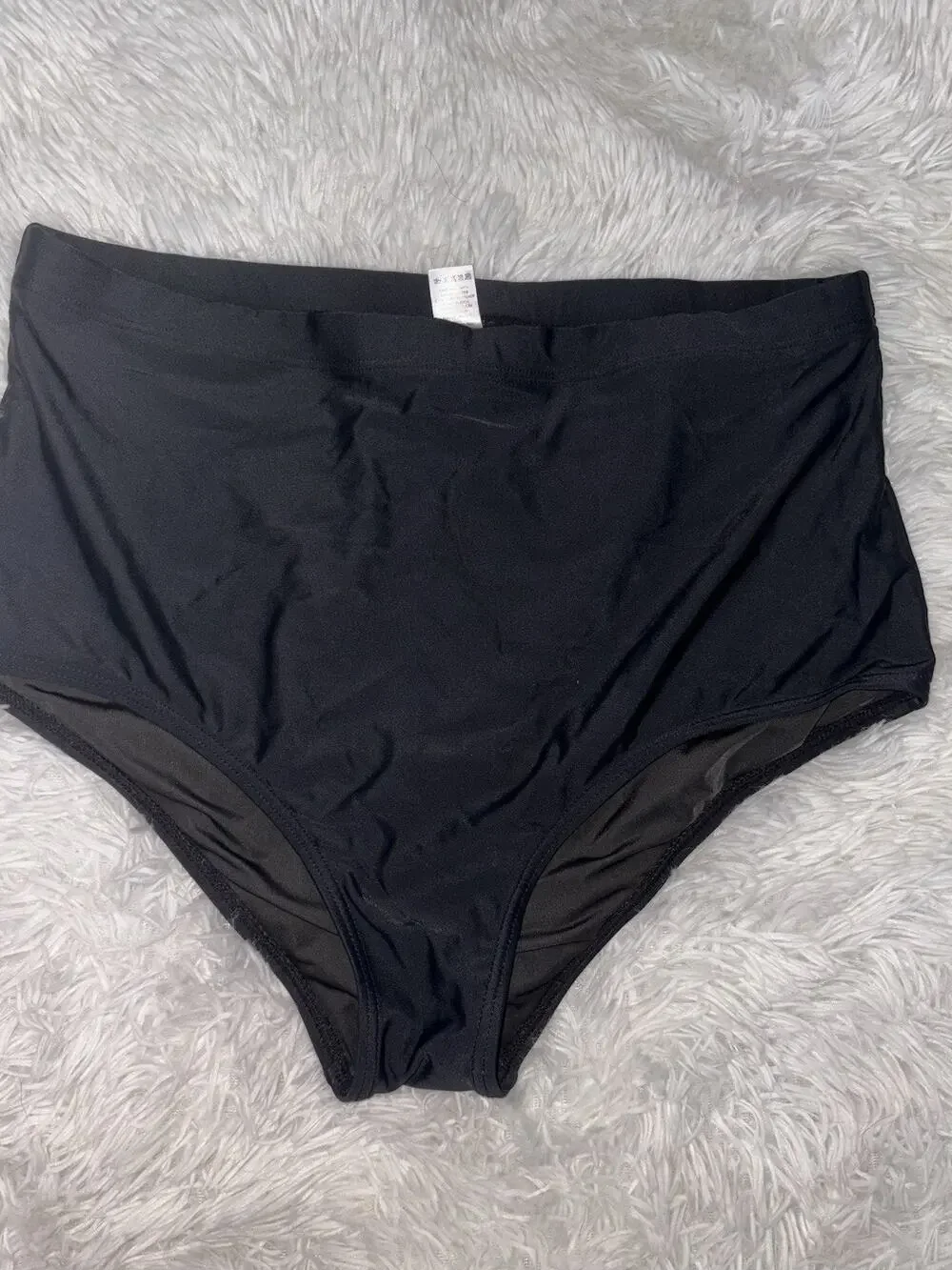 Women’s L Classic Blk High Waist Tankini/bikini Bottoms. Grt Pair